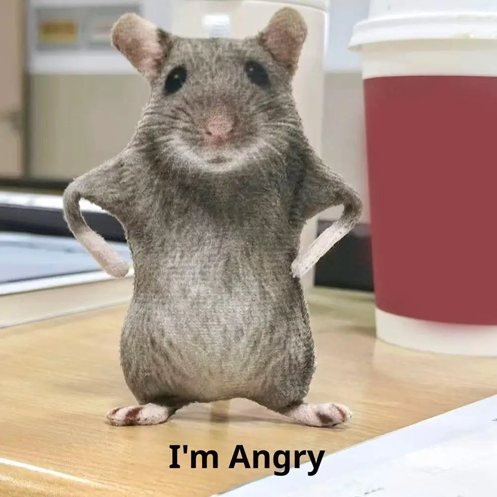 Kawaii Realistic Rat Stuffed Doll 10/25cm With Internal Skeleton Soft Animal Figurine Simulation Mouse Plush Toy Children Gift