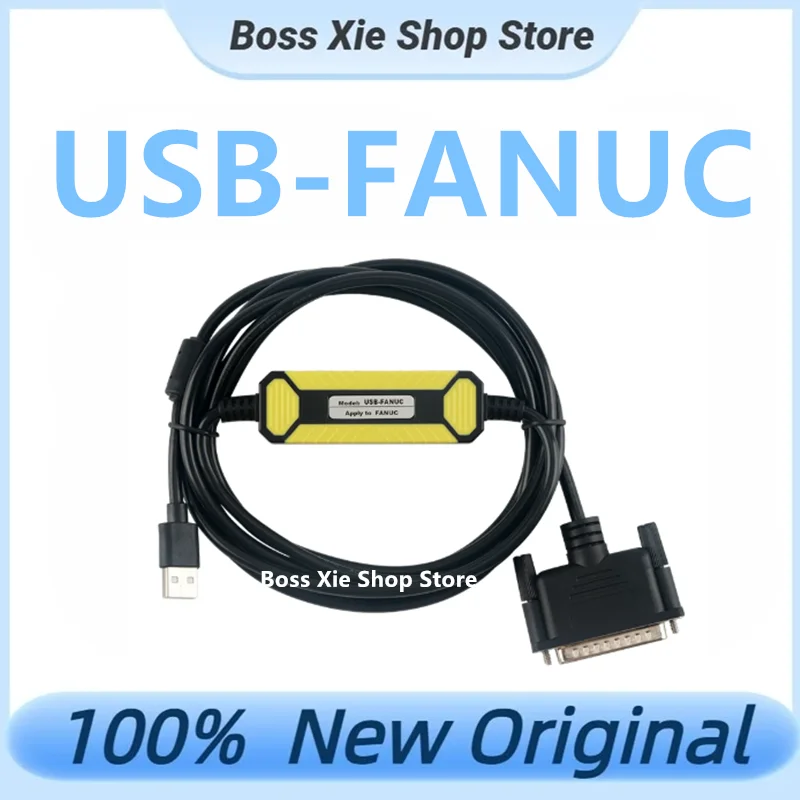 Novo Adaptador USB-Fanuc Original para Fanuc, Cabo de Comunicação RS232, Conversor USB, DB25, Cabo Serial de Download