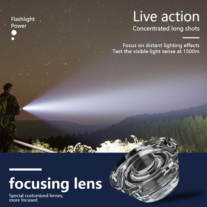 Mini LED Torches Portable LED Flashlight USB Charging Ultra Bright High Spotlight Handheld Pen Light Outdoor Camping Emergency