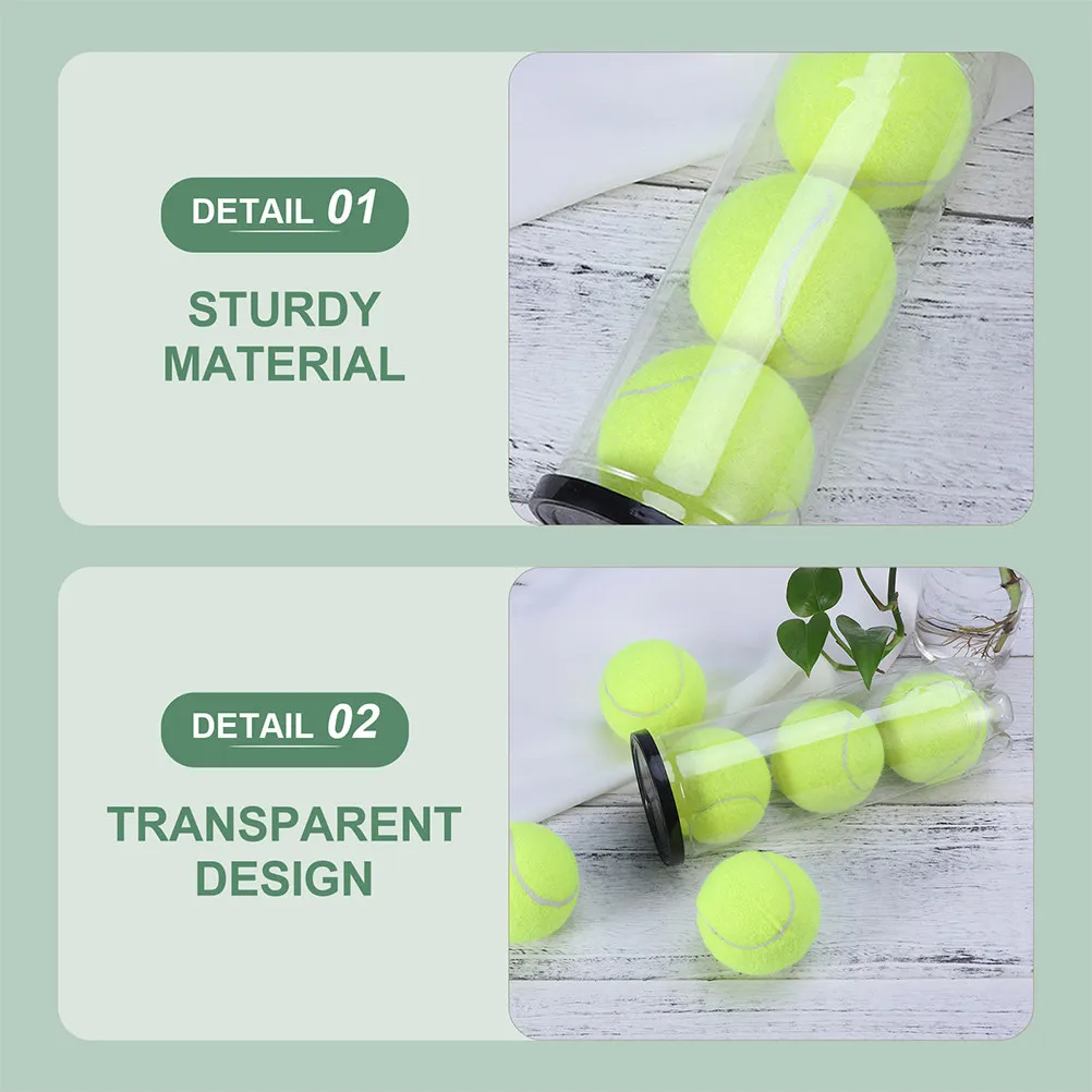 

Professional Tennis Ball Holder Transparent PVC Clear Bottle Tennis Organizer Portable Sports Balls Storage Container