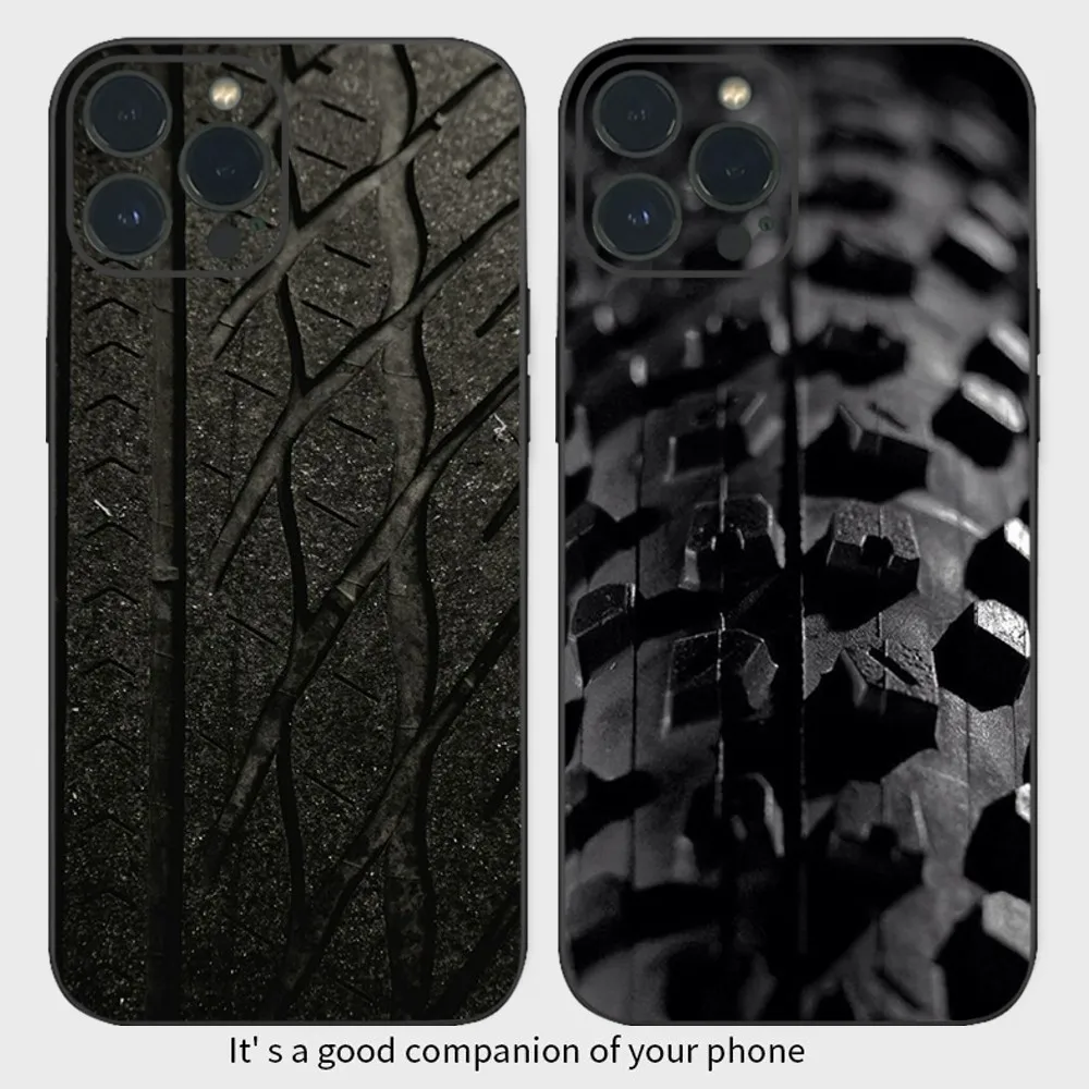 

Cover Tire Tread Pattern Back Phone Case For IPhone16 15 14 13 12 Mini 11 Pro XS Max X XR SE5 6 7 8 Plus Soft Silicone Cover