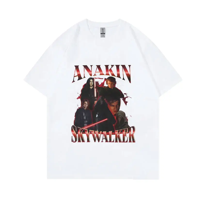 

Anakin Skywalker Graphic T Shirts Men Women Clothing Fashion Oversized Streetwear Unisex Casual Soft Cotton Vintage T-shirt Tops