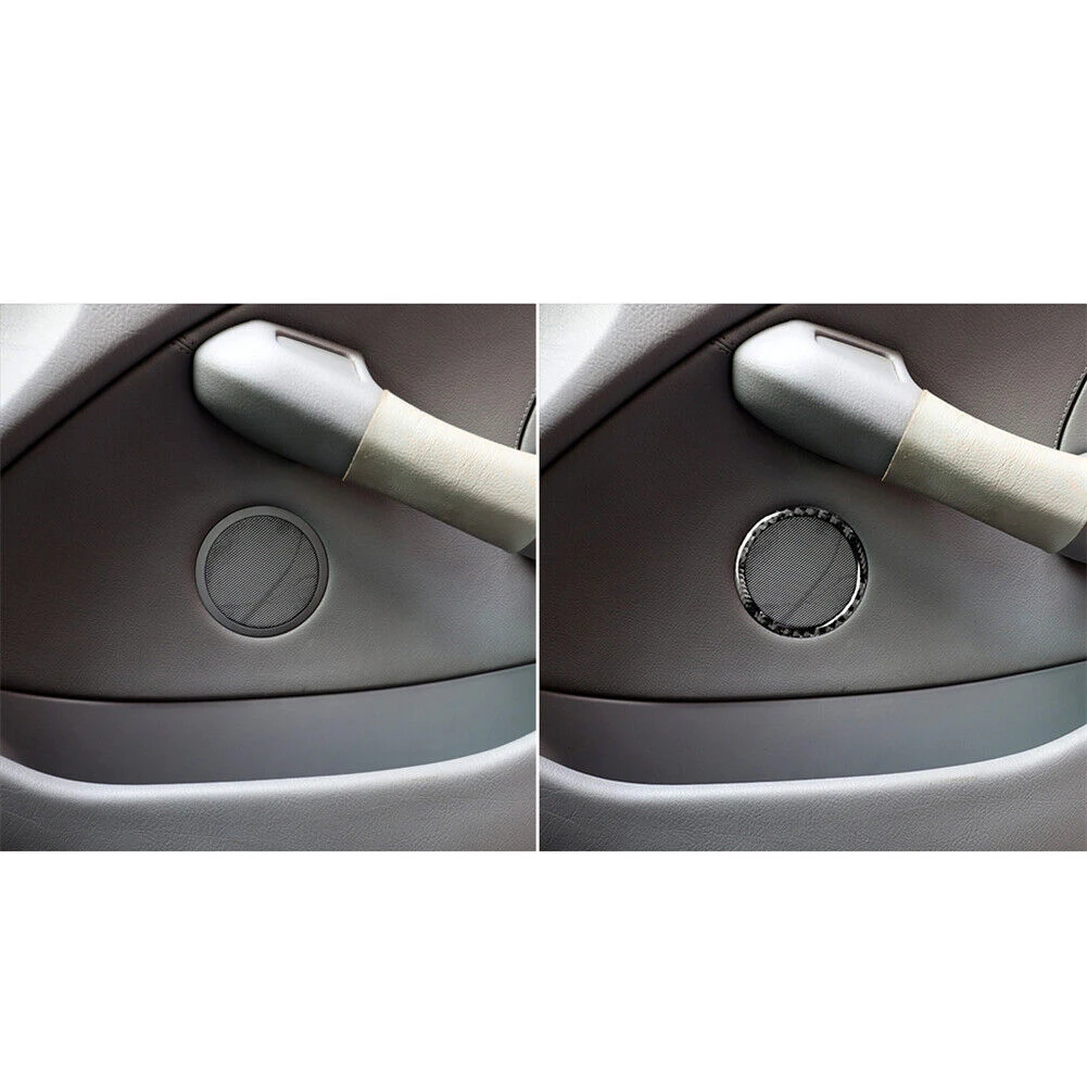 Carbon Fiber Door Speaker Cover Trim for For Bmw 3 Series For E46 Easy Application and Enhanced Speaker Lifespan