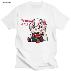 Vtuber Hololive T shirts Nakiri Ayame Dayo Print Tshirts Short Sleeve Casual Harajuku 100% Cotton Tops Summer Kawaii Aesthetic