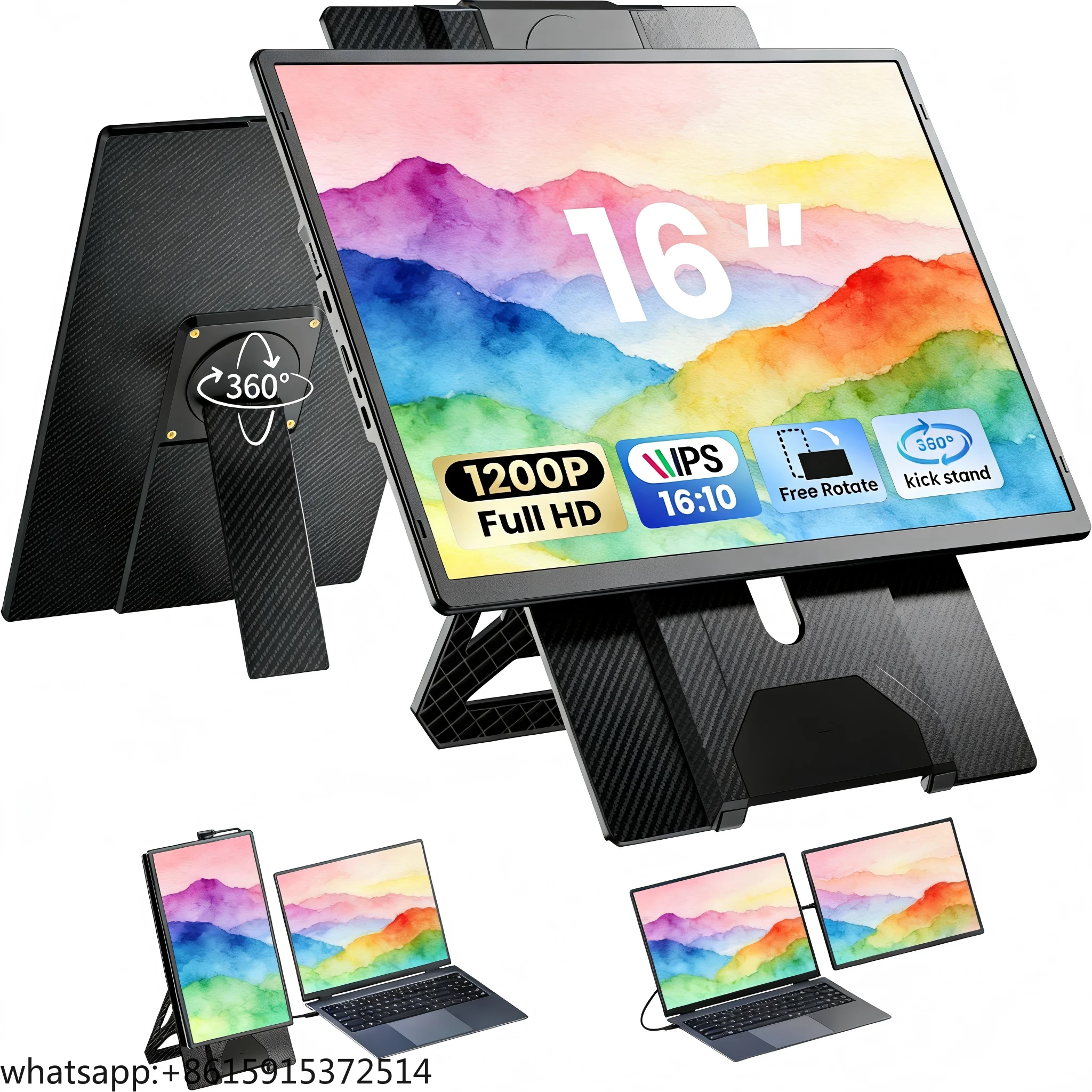 TCDSTAR NEWIPS LCD Laptop Screen Extender 16