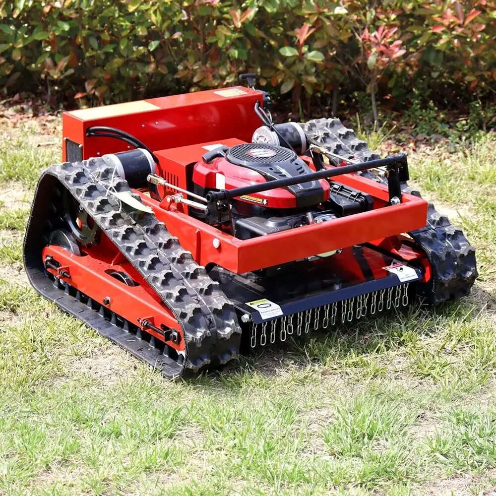 HT-550 model Grass Cutting Machine Remote Control Gasoline Track Automatic Lawn Mower