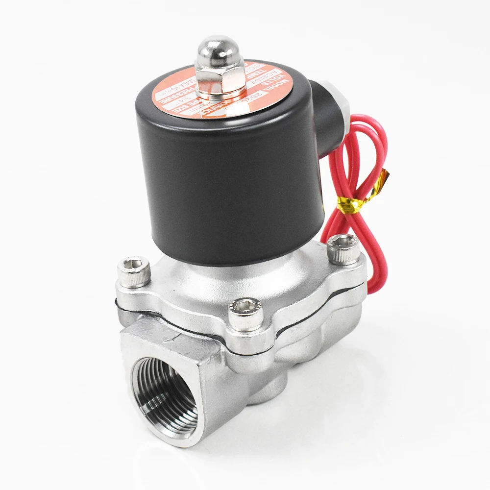 2S200-20 2S250-25 24V 12V 220V 110V SS304 Stainless Steel Automatic Water Electric Solenoid Valve Normally Close Port G1