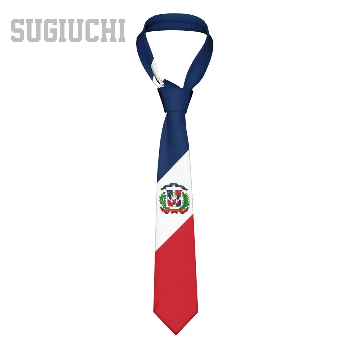 

Dominican Republic Flag Emblem Men Women Neck Ties Casual Plaid Tie Suits Slim Wedding Party Business Necktie Gravatas