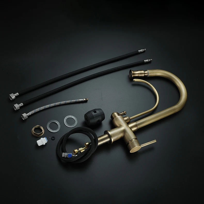 Antique Touch Kitchen Faucet with Pull Down Sprayer Hot Cold Kitchen Sink Mixer Taps Smart 3 Ways Pure Sensor Touch Kitchen Tap