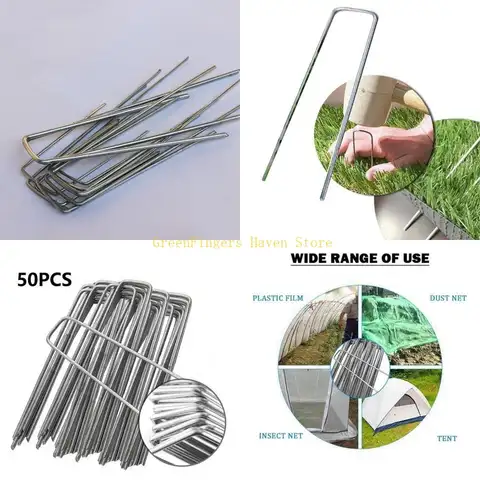 f68d U 자형 울타리 스테이크 중 아연 도금 정원 풍경 스테이플