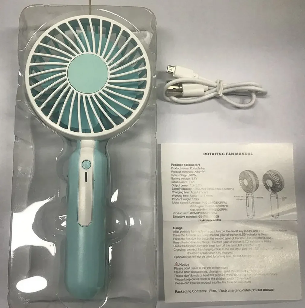 

Mini USB Fan Portable Handheld Ventiladors Rechargeable Built-in Battery Handy Air Cooling Fan For Outdoor Home