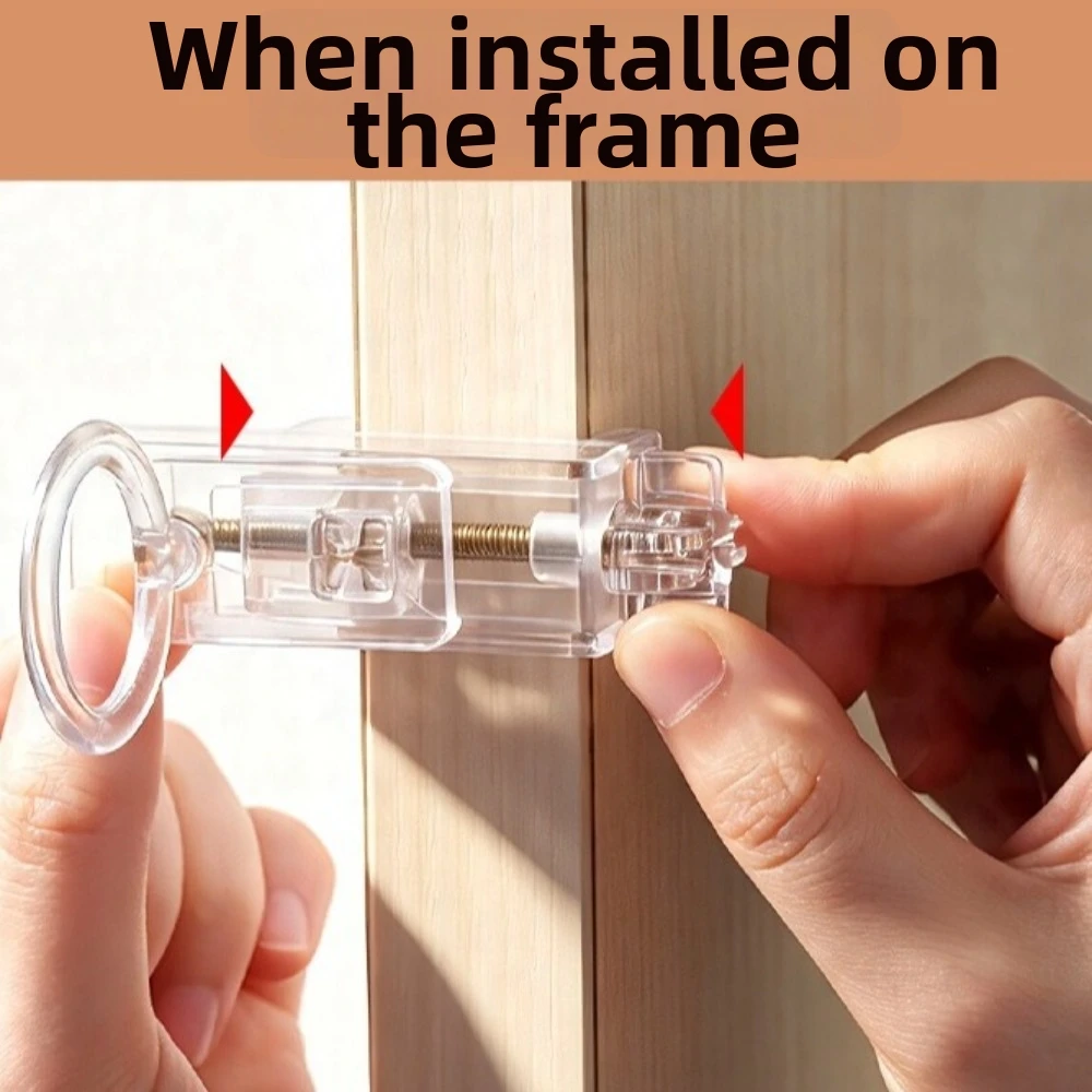 Plastic Clip-On Rod Holder Adjustable Clear Curtain Rod Holder Clamp Horizontal Vertical Mounting Adjustable Ring Clip