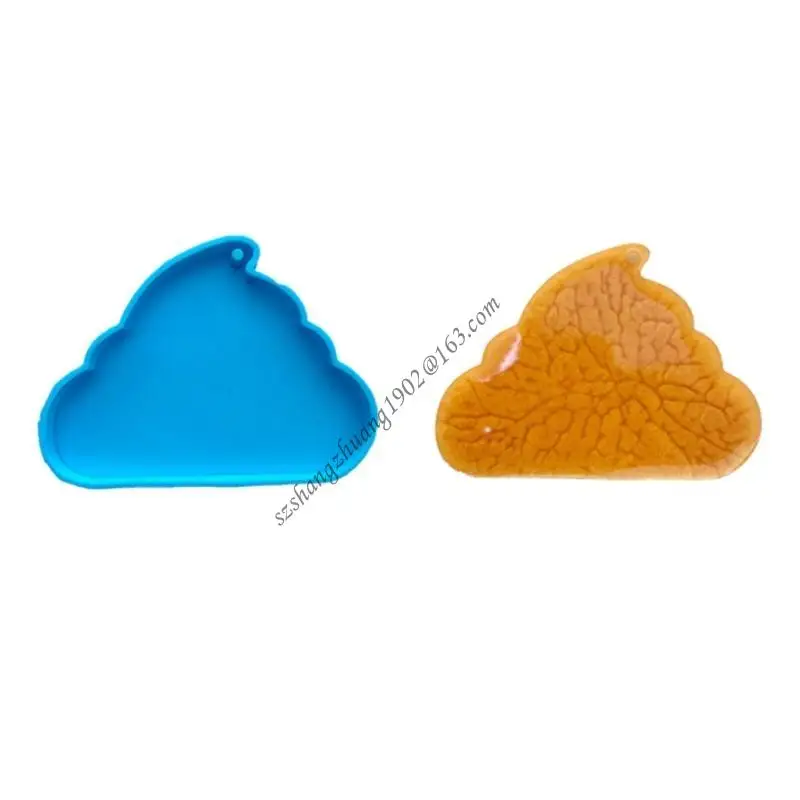 

Q6RB Shiny Glossy Silicone Molds Poop Ornament Mold DIY Keychain Pendant Jewelry Epoxy Resin Crafting Molds
