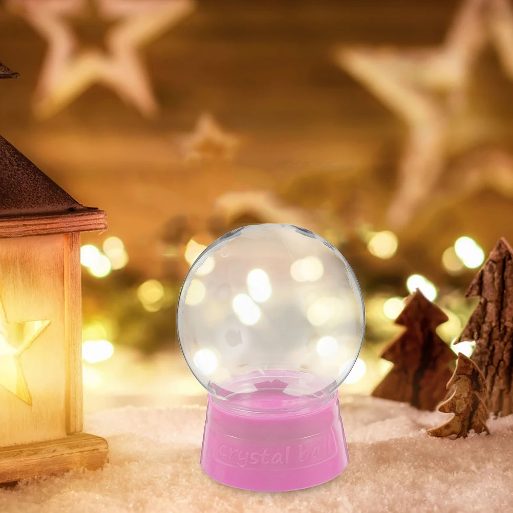 

6pcs Crystal Ball Handmade Accessories Clear Plastic Fillable Snow Globes Diy Water Jar Round Empty Decoration Craft Christmas