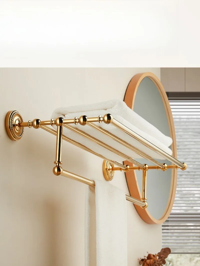 Bathroom bathroom towel rack storage rack French vintage bathroom five pendants