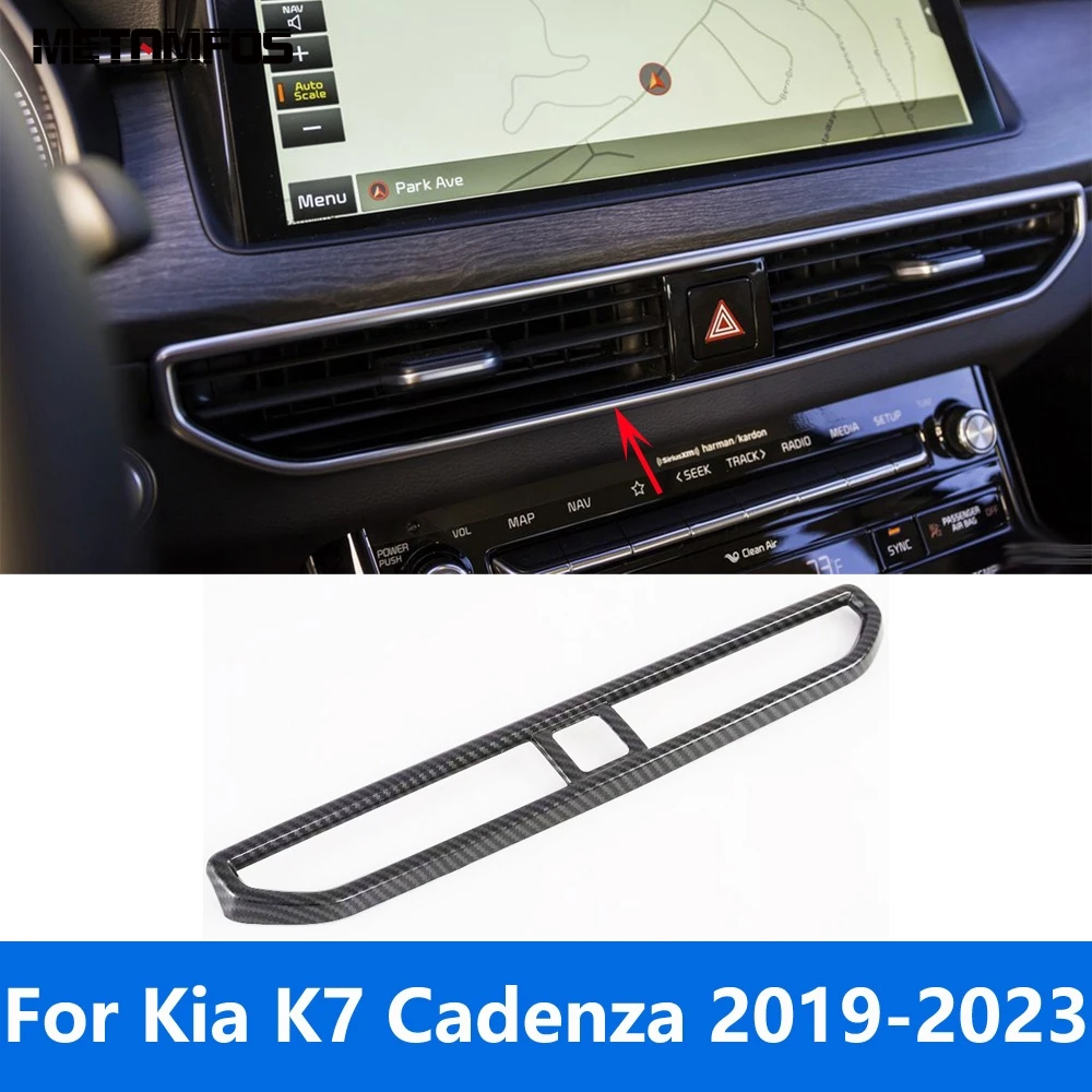 

Center Console Air Condition Vent Outlet Cover Trim Molding For Kia K7 Cadenza 2019-2022 2023 Carbon Fiber Interior Accessories