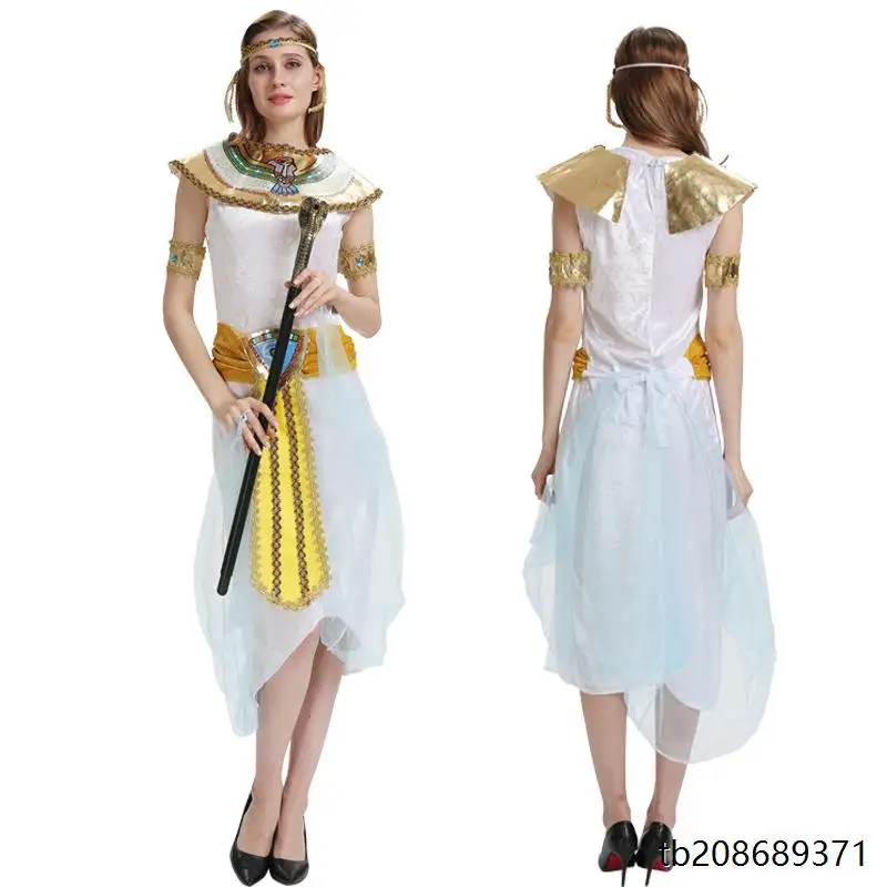Volwassen Halloween Prins Kostuum Farao Koningin Kostuum Egyptische Godin Outfit Traditionele Chinese Stage Performance Wear voor dames