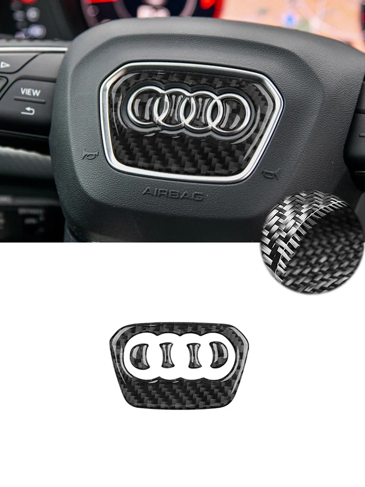 Para Audi Q5 2018-2021 accesorios de coche Interior manija de puerta de fibra de carbono marco Ornamental de reposabrazos caja de espera pegatinas decorativas