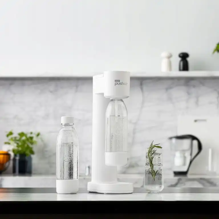 Bild 4: Dafi PushAir Wassersprudler + 2x0,7 L Flaschen + CO2-Kartuschen-Set