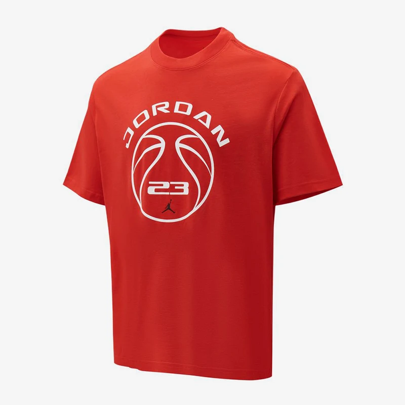Nike genuine Jordan men's soft round neck letter printed short sleeved T-shirt IO0041-658