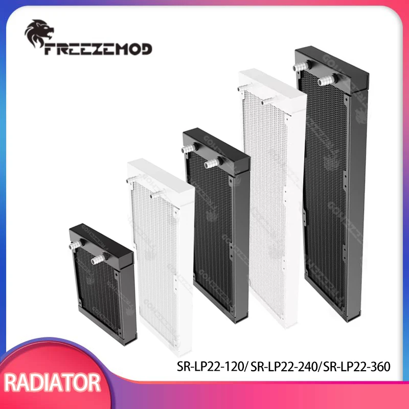 

FREEZEMOD Laser UV Printer Medical Liquid Cooling 120/240/360mm Aluminum Radiator Row Heat Exchanger for 120mm Fan SR-LP22-120