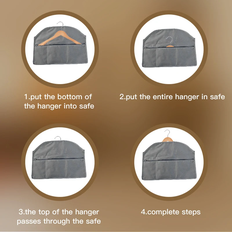 Wardrobe Hidden Hanger Bag,Hidden Wallet,Can Hide Money,Documents,Watches,Other Valuables,Hidden Storage for Various Valuables