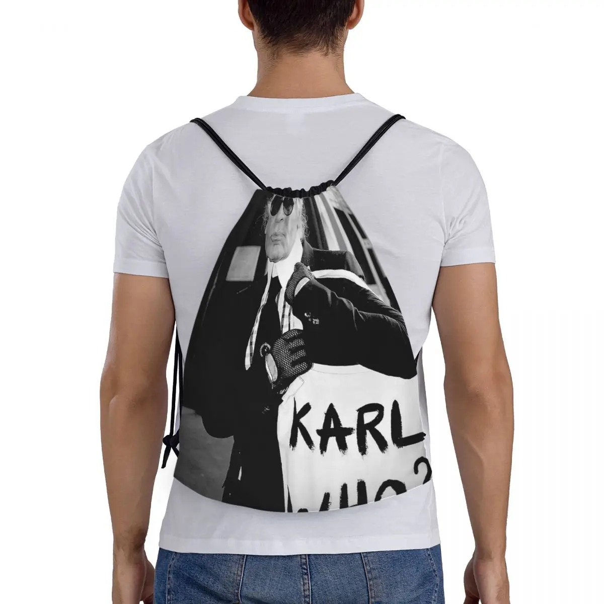

K-Karl W-Who Backpacks Multi-function Portable Drawstring Bags Sports Bag Book Bags For Man Woman Students