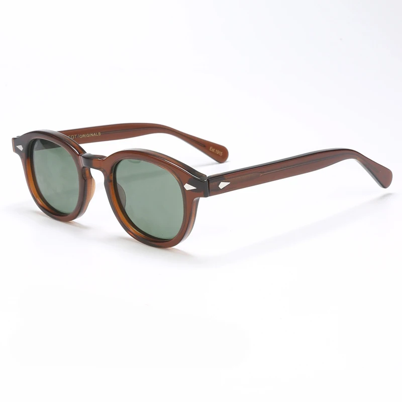 Johnny Depp Sonnenbrille für Herren und Damen, polarisierte Sonnenbrille im Lemtosh-Stil, Marken-Vintage-Acetat-Rahmen für Herrenbrillen