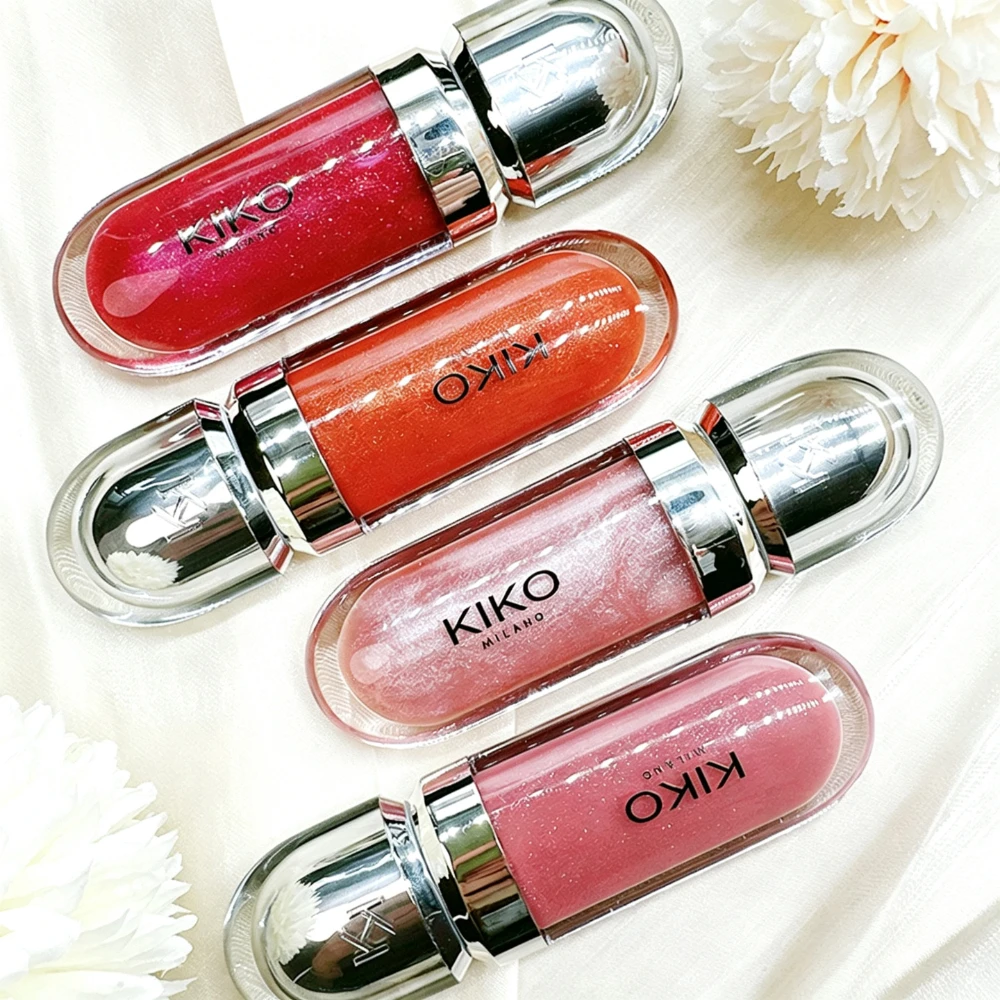 KIKO MILANO 3D Hydra Lipgloss Shimmer Moisturizing 20 Chestnut 27 Pearly Lavender High Shine Plumping Glass Lips Everyday Makeup