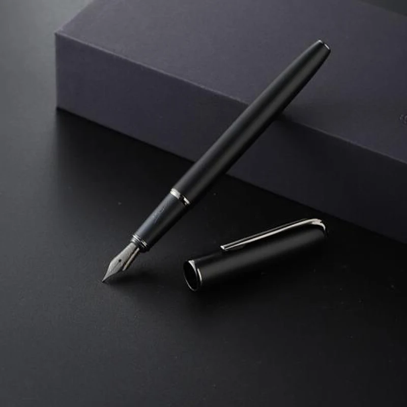 

Picasso 916 Matte Black Barrel Metal Fountain Pen EF/M/Bent Nib 0.38/0.6/1.0mm Professional Stationery Writing Pen Gift