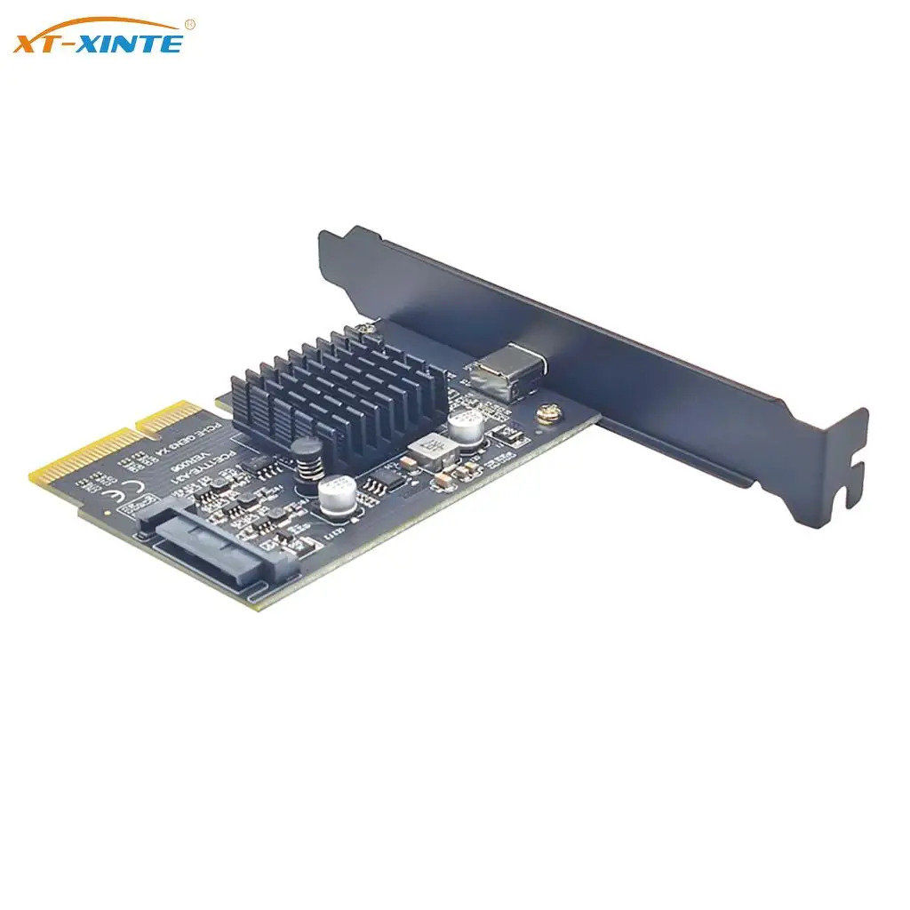 

USB3.2 Expansion Card GEN2x2 20Gbps High-speed Transmission PCI-E 4X to TYPE-C Adapter Card with ASM3242 Chip for PC Desktop