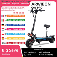 ARWIBON Q06Pro Electric Scooter 2800W x 2 Dual Motors 11 Inch Off-Road Tires 60V 27Ah Battery High Power Adult E-Scooter