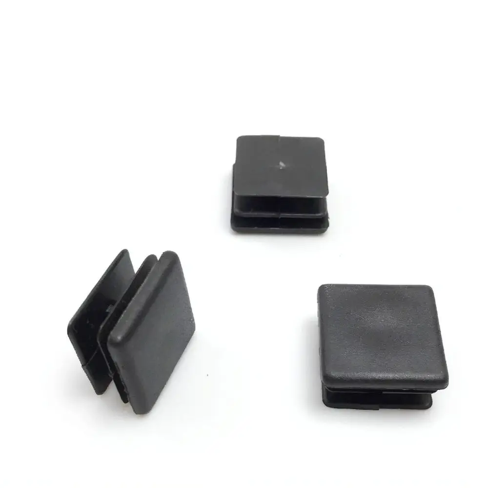Plastic End Cap For 25mm Square Tubing Pipe Stopper For Fitness Gear Protection Anti Scratch Base Glides