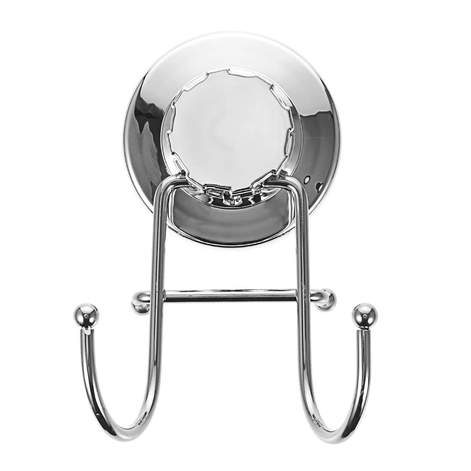Double Hooks Suction Cup Stainless Steel Vacuum Hook for Towel Loofah Coat Washcloth Wall Hooks Traceless Vacuum Hook