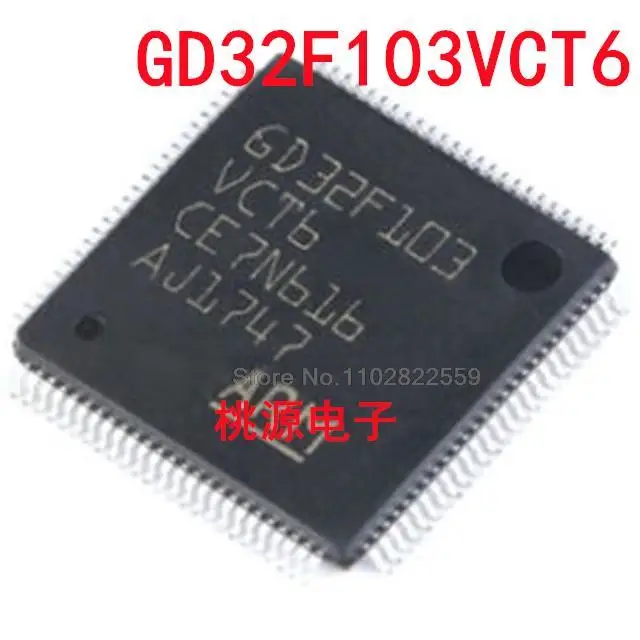 1-10 pces gd32f103vct6 gd32f103 microcontrolador de 32 bits lqfp100 original novo