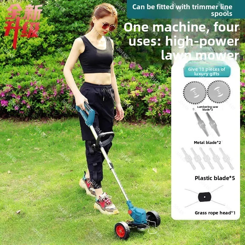Lawn mower for homesmall lithium battery lawn mower handheld weed eater electric  high power brushless
