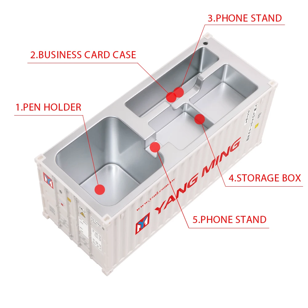 Mini Container Model Toy Container Logistics Ship Box Pen Holder Business Card Box Office Supplies Corporate Gifts Customized