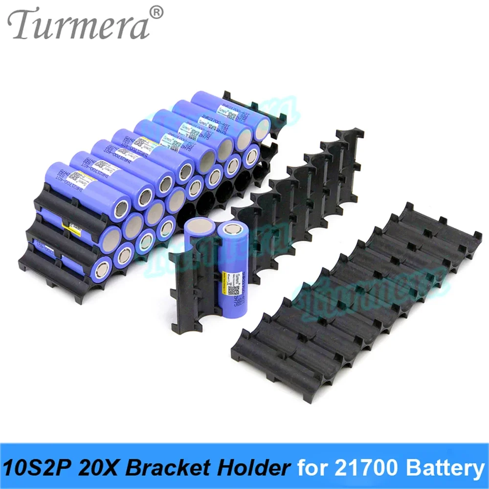 Turmera 21700 18650 Battery Holder 10S 13S 2P Bracket Spacer Assemble for 12V 36V 48V 72V Electric Bike or E-scooter Battery Use