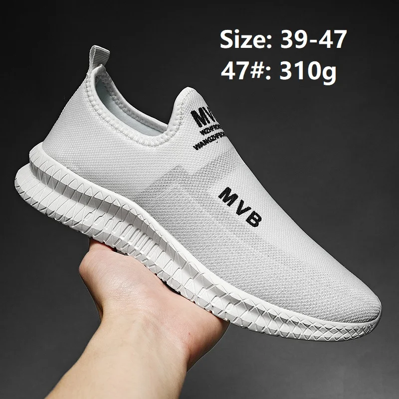 Super Light Men Shoes Sneakers Summer Breathable Mesh Sports Shoes Comfortable Non-slip Lazy Shoes Men Casual Walking Shoes