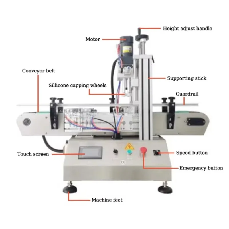 Customized Automatic Aluminum Capping Sealing Machine for Glass and Plastic Bottles