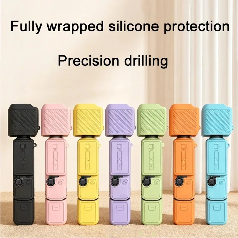 Silicone Case for DJI Osmo Pocket 4 Gimbal Camera Handle Soft Protective Case Non-Slip Desktop Base Mount for Dji Pocket4