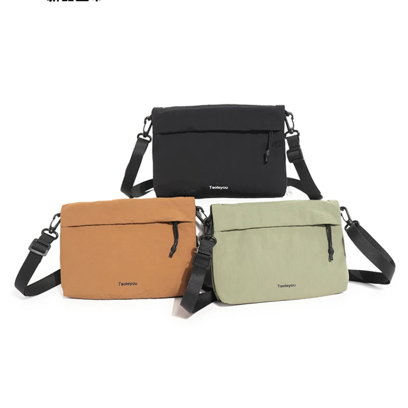 Japanese Unisex Crossbody Shoulder Bag,Ultra-Light Nylon Polyester Men Outdoor Sports Messenger Bag,Solid Color Women Sling Bag