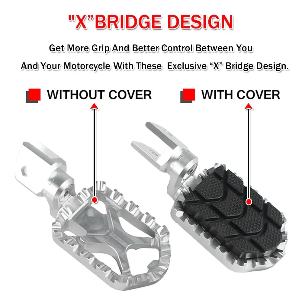 F900XR S1000XR Motorcycle Footrest Foot Pedal Accessories For BMW F900 F 900 XR S1000 XR 2020-2023 Aluminum Wide Billet Footpeg