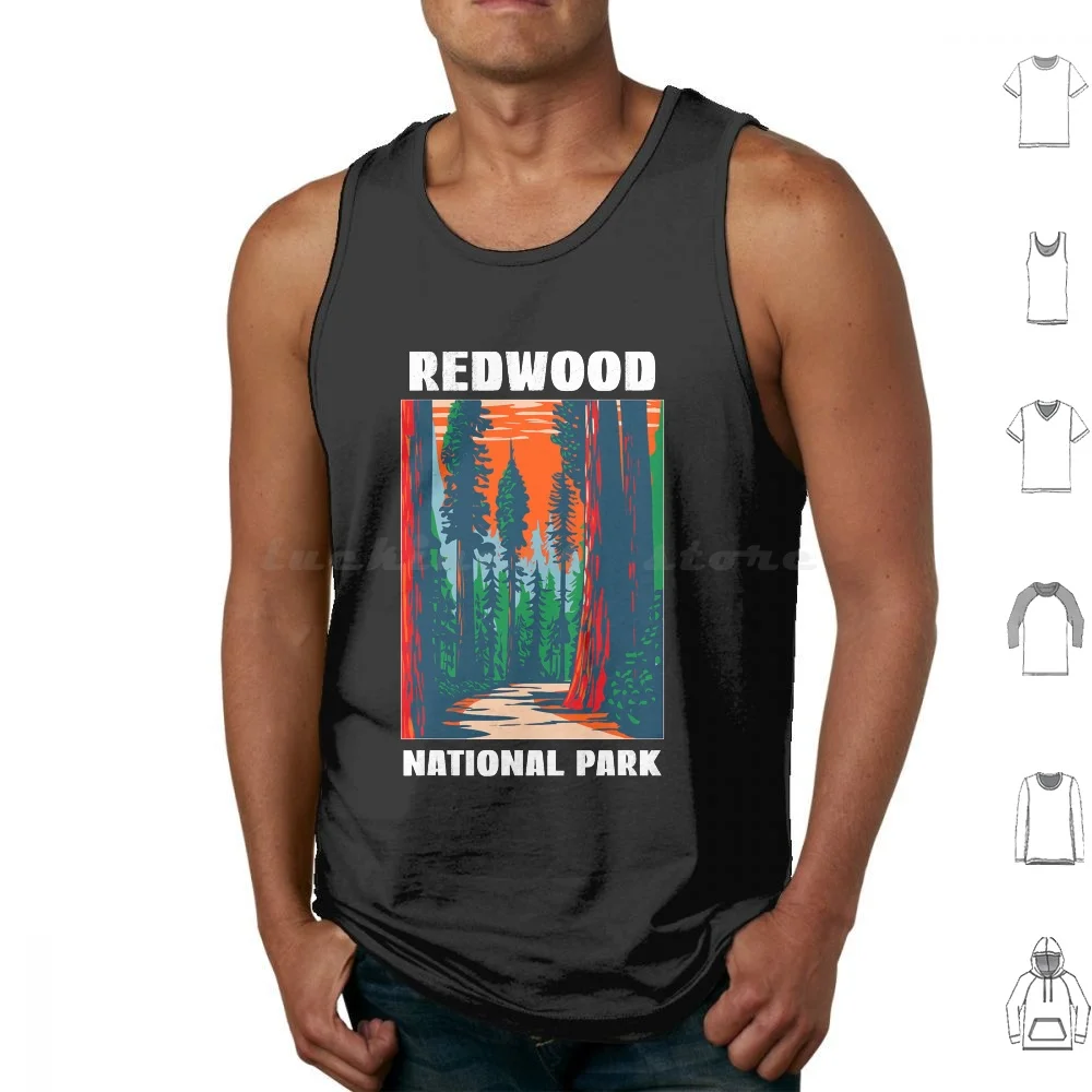 Redwood National Park Visit Our National Parks Tank Tops Vest Sleeveless Redwood National Park Visit Our National Parks