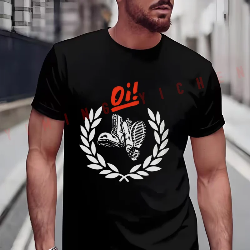 Camiseta de motocicleta Skin Head Oi Oi Kins Handyhulle Calva para hombre, ropa de calle de verano, estilo hip hop, unisex, informal, de manga corta.