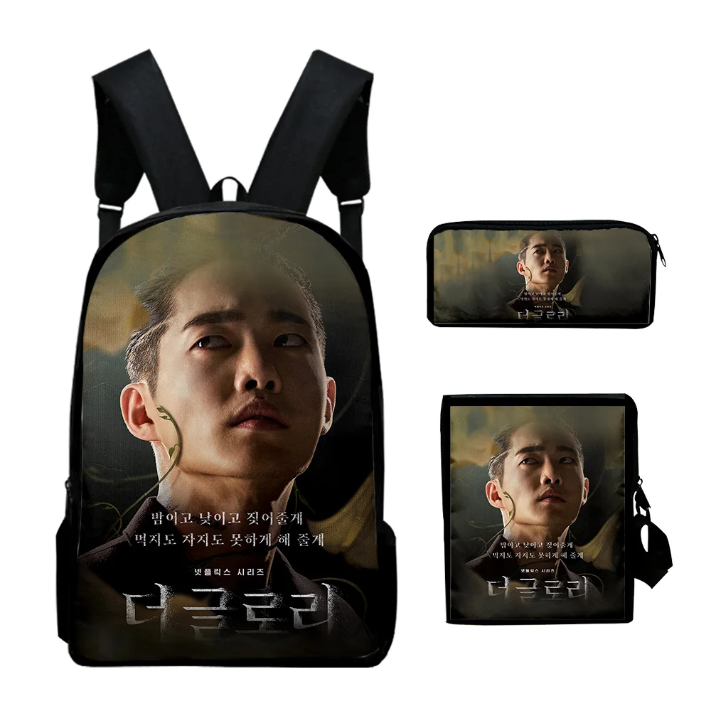 Classic Novelty The Glory 2 Kdrama 3D Print 3pcs/Set School Bags Laptop Daypack Backpack Inclined shoulder bag Pencil Case
