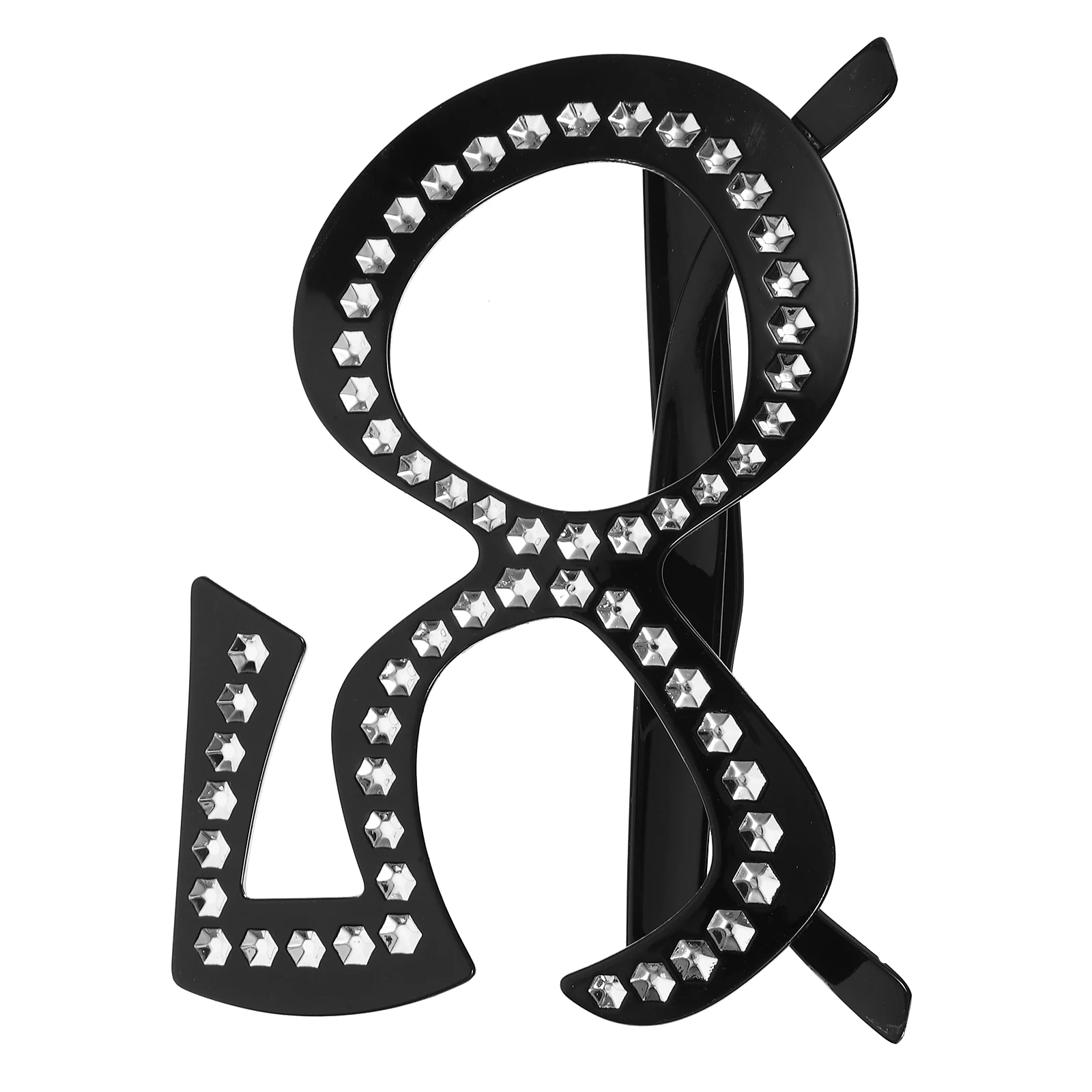 

1pc 50th Birthday Digital Eyewear Rhinestone Glasses Party Photo Prop Lightweight Portable Decorative NoveltyEyewear Anniversary