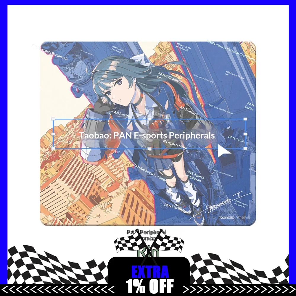PAN Esports TALONGAMES LingYin Glass Gaming Mousepad FPS Both Control And Smooth Mouse Pad For VALORANT TTK CSGO PC Accessories