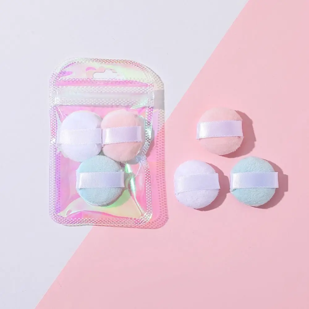 Mini tamaño Puff cojín cosmético profesional cristal terciopelo Color corrector aleatorio base maquillaje herramienta de belleza detalle maquillaje