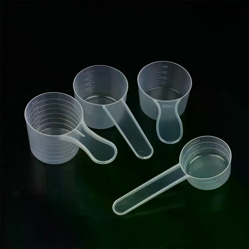 10Pcs 15/25/30/35g Transparent Plastic Milk Powder Spoon With ML Graduated Kitchen Baking Measuring Spoon